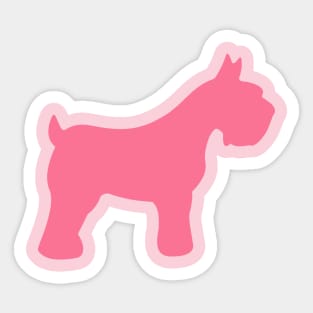 Pink Schnauzer Sticker